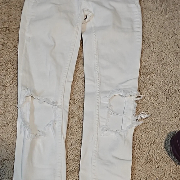 Free‎ People White Distressed Skinny Jeans - Picture 2 of 3